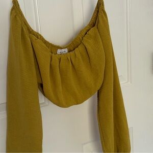 Le Lis Olive Off-Shoulder Blouse